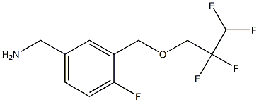 {4-fluoro-3-[(2,2,3,3-tetrafluoropropoxy)methyl]phenyl}methanamine 结构式