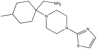 {4-methyl-1-[4-(1,3-thiazol-2-yl)piperazin-1-yl]cyclohexyl}methylamine,,结构式