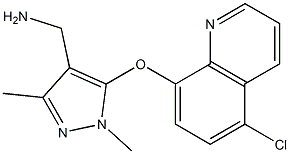 {5-[(5-chloroquinolin-8-yl)oxy]-1,3-dimethyl-1H-pyrazol-4-yl}methanamine,,结构式