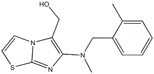 {6-[methyl(2-methylbenzyl)amino]imidazo[2,1-b][1,3]thiazol-5-yl}methanol 化学構造式