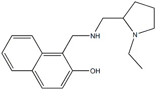 1-({[(1-ethylpyrrolidin-2-yl)methyl]amino}methyl)naphthalen-2-ol Structure