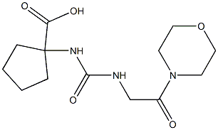 1-({[2-(morpholin-4-yl)-2-oxoethyl]carbamoyl}amino)cyclopentane-1-carboxylic acid 结构式