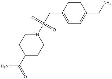 1-({[4-(aminomethyl)phenyl]methane}sulfonyl)piperidine-4-carboxamide Structure