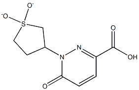 1-(1,1-dioxidotetrahydrothien-3-yl)-6-oxo-1,6-dihydropyridazine-3-carboxylic acid,,结构式