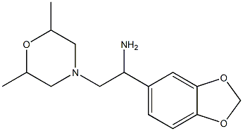 1-(1,3-benzodioxol-5-yl)-2-(2,6-dimethylmorpholin-4-yl)ethanamine Struktur