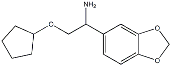 1-(1,3-benzodioxol-5-yl)-2-(cyclopentyloxy)ethanamine,,结构式