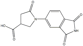1-(1,3-dioxo-2,3-dihydro-1H-isoindol-5-yl)-5-oxopyrrolidine-3-carboxylic acid Struktur