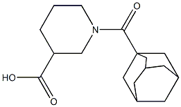 1-(1-adamantylcarbonyl)piperidine-3-carboxylic acid 化学構造式