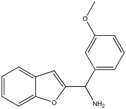 1-(1-benzofuran-2-yl)-1-(3-methoxyphenyl)methanamine 结构式