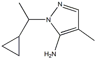 1-(1-cyclopropylethyl)-4-methyl-1H-pyrazol-5-amine,,结构式