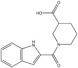 1-(1H-indol-2-ylcarbonyl)piperidine-3-carboxylic acid 结构式
