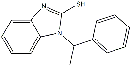 1-(1-phenylethyl)-1H-1,3-benzodiazole-2-thiol Struktur