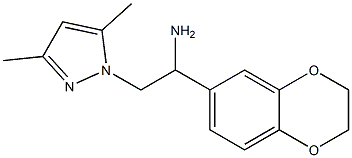 1-(2,3-dihydro-1,4-benzodioxin-6-yl)-2-(3,5-dimethyl-1H-pyrazol-1-yl)ethanamine Structure