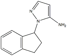 1-(2,3-dihydro-1H-inden-1-yl)-1H-pyrazol-5-amine 结构式