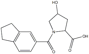 1-(2,3-dihydro-1H-inden-5-ylcarbonyl)-4-hydroxypyrrolidine-2-carboxylic acid Structure