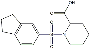 1-(2,3-dihydro-1H-indene-5-sulfonyl)piperidine-2-carboxylic acid Structure