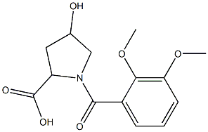 1-(2,3-dimethoxybenzoyl)-4-hydroxypyrrolidine-2-carboxylic acid 结构式