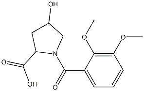 1-(2,3-dimethoxybenzoyl)-4-hydroxypyrrolidine-2-carboxylic acid Structure