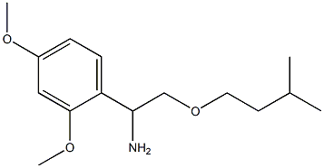 1-(2,4-dimethoxyphenyl)-2-(3-methylbutoxy)ethan-1-amine Struktur
