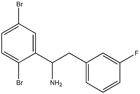 1-(2,5-dibromophenyl)-2-(3-fluorophenyl)ethan-1-amine 化学構造式