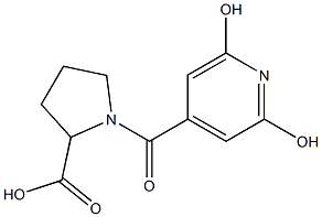 1-(2,6-dihydroxyisonicotinoyl)pyrrolidine-2-carboxylic acid 结构式