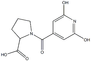 1-(2,6-dihydroxyisonicotinoyl)pyrrolidine-2-carboxylic acid Structure