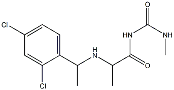 1-(2-{[1-(2,4-dichlorophenyl)ethyl]amino}propanoyl)-3-methylurea Structure