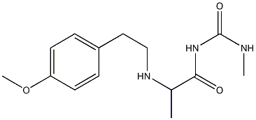 1-(2-{[2-(4-methoxyphenyl)ethyl]amino}propanoyl)-3-methylurea,,结构式