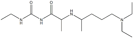 1-(2-{[5-(diethylamino)pentan-2-yl]amino}propanoyl)-3-ethylurea Struktur