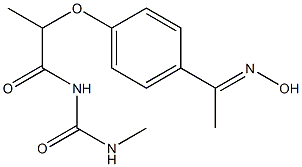 1-(2-{4-[1-(hydroxyimino)ethyl]phenoxy}propanoyl)-3-methylurea,,结构式