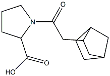 1-(2-{bicyclo[2.2.1]heptan-2-yl}acetyl)pyrrolidine-2-carboxylic acid,,结构式