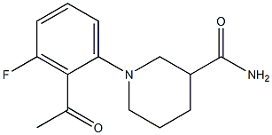 1-(2-acetyl-3-fluorophenyl)piperidine-3-carboxamide Struktur