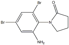 1-(2-amino-4,6-dibromophenyl)pyrrolidin-2-one,,结构式