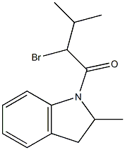 1-(2-bromo-3-methylbutanoyl)-2-methylindoline Structure
