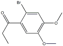 1-(2-bromo-4,5-dimethoxyphenyl)propan-1-one,,结构式