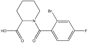 1-(2-bromo-4-fluorobenzoyl)piperidine-2-carboxylic acid|