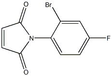 1-(2-bromo-4-fluorophenyl)-2,5-dihydro-1H-pyrrole-2,5-dione 化学構造式