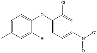 1-(2-bromo-4-methylphenoxy)-2-chloro-4-nitrobenzene 化学構造式