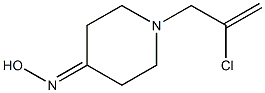 1-(2-chloroprop-2-enyl)piperidin-4-one oxime 化学構造式