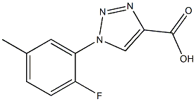 1-(2-fluoro-5-methylphenyl)-1H-1,2,3-triazole-4-carboxylic acid,,结构式