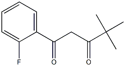 1-(2-fluorophenyl)-4,4-dimethylpentane-1,3-dione 化学構造式