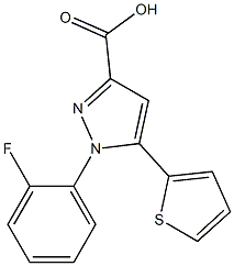 1-(2-fluorophenyl)-5-(thiophen-2-yl)-1H-pyrazole-3-carboxylic acid Struktur