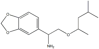 1-(2H-1,3-benzodioxol-5-yl)-2-[(4-methylpentan-2-yl)oxy]ethan-1-amine Struktur