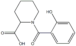 1-(2-hydroxybenzoyl)piperidine-2-carboxylic acid Structure