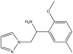 1-(2-methoxy-5-methylphenyl)-2-(1H-pyrazol-1-yl)ethanamine Structure