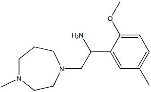 1-(2-methoxy-5-methylphenyl)-2-(4-methyl-1,4-diazepan-1-yl)ethan-1-amine Struktur