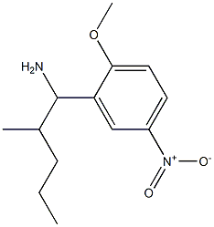 1-(2-methoxy-5-nitrophenyl)-2-methylpentan-1-amine 化学構造式