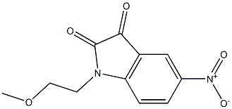 1-(2-methoxyethyl)-5-nitro-2,3-dihydro-1H-indole-2,3-dione 结构式