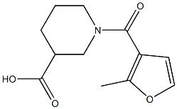 1-(2-methyl-3-furoyl)piperidine-3-carboxylic acid 结构式