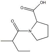 1-(2-methylbutanoyl)pyrrolidine-2-carboxylic acid Structure